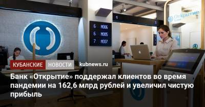 Михаил Задорнов - Банк «Открытие» поддержал клиентов во время пандемии на 162,6 млрд рублей и увеличил чистую прибыль - kubnews.ru - Москва