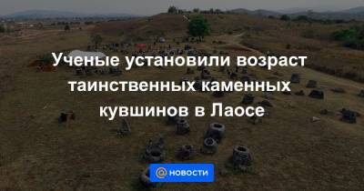 Ученые установили возраст таинственных каменных кувшинов в Лаосе - news.mail.ru - Лаос