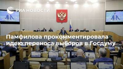 Элла Памфилова - Памфилова прокомментировала идею переноса выборов в Госдуму - ria.ru - Москва