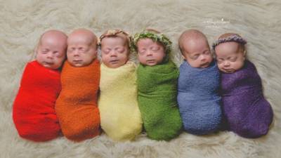 Беременная 6 детьми: поразительная фотосессия детей после рождения - 24tv.ua