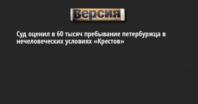 Суд оценил в 60 тысяч пребывание петербуржца в нечеловеческих условиях «Крестов» - neva.versia.ru