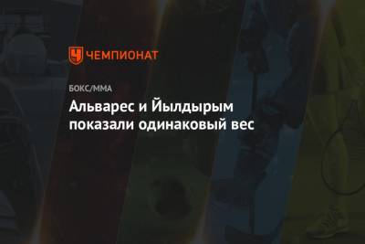 Альварес Сауль - Альварес и Йылдырым показали одинаковый вес - championat.com - шт.Флорида