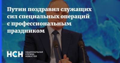 Владимир Путин - Путин поздравил служащих сил специальных операций с профессиональным праздником - nsn.fm