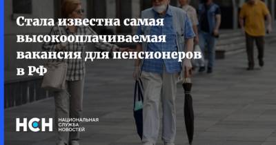 Вакансия - Стала известна самая высокооплачиваемая вакансия для пенсионеров в РФ - nsn.fm