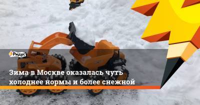 Евгений Тишковец - Зима в Москве оказалась чуть холоднее нормы и более снежной - ridus.ru - Москва