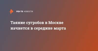 Евгений Тишковец - Таяние сугробов в Москве начнется в середине марта - ren.tv - Москва