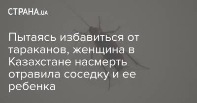Пытаясь избавиться от тараканов, женщина в Казахстане насмерть отравила соседку и ее ребенка - strana.ua - Казахстан - Актау - Тернополь