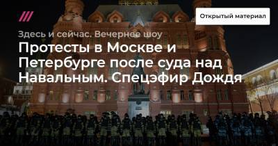 Алексей Навальный - Протесты в Москве и Петербурге после суда над Навальным. Спецэфир Дождя - tvrain.ru - Москва - Санкт-Петербург - Белоруссия