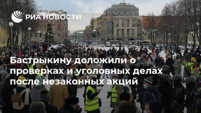 Александр Бастрыкин - Бастрыкину доложили о проверках и уголовных делах после незаконных акций - ria.ru - Москва - Россия - Санкт-Петербург - Волгоградская обл.