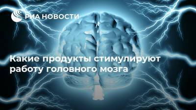 Елена Соломатина - Какие продукты стимулируют работу головного мозга - ria.ru - Москва - Россия