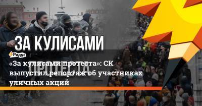 «За кулисами протеста»: СК выпустил репортаж об участниках уличных акций - ridus.ru