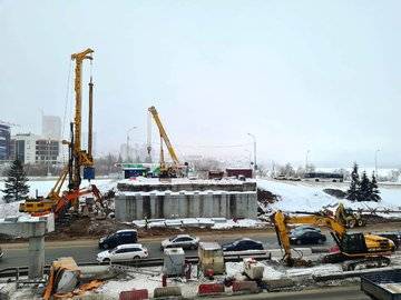 В Уфе на реконструируемом путепроводе обустраивают буронабивные сваи - ufacitynews.ru - Уфа
