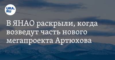 Дмитрий Артюхов - В ЯНАО раскрыли, когда возведут часть нового мегапроекта Артюхова - ura.news - окр. Янао