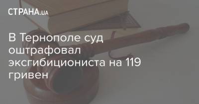 В Тернополе суд оштрафовал эксгибициониста на 119 гривен - strana.ua - Тернополь
