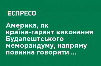 Америка, как страна-гарант выполнения Будапештского меморандума, непосредственно должна говорить с Россией и Украиной, - Добрянский - ru.espreso.tv - Париж