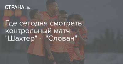 Где сегодня смотреть контрольный матч "Шахтер" - "Слован" - strana.ua - Киев - Турция - Тбилиси - Мариуполь