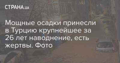 Мощные осадки принесли в Турцию крупнейшее за 26 лет наводнение, есть жертвы. Фото - strana.ua - Турция