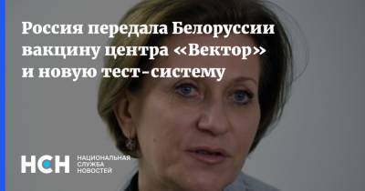 Кирилл Дмитриев - Анна Попова - Роман Головченко - Россия передала Белоруссии вакцину центра «Вектор» и новую тест-систему - nsn.fm - Россия - Белоруссия