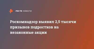 Евгений Зайцев - Роскомнадзор выявил 2,5 тысячи призывов подростков на незаконные акции - ren.tv - Москва