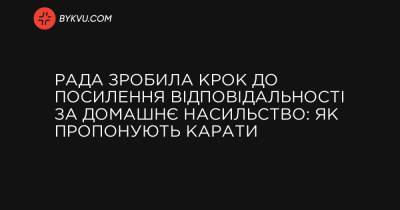 Рада зробила крок до посилення відповідальності за домашнє насильство: як пропонують карати - bykvu.com - Украина