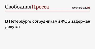 В Петербурге сотрудниками ФСБ задержан депутат - svpressa.ru - Ленинградская обл. - Санкт-Петербург