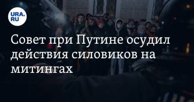Владимир Путин - Алексей Навальный - Дмитрий Песков - Игорь Каляпин - Совет при Путине осудил действия силовиков на митингах. «Это преступление» - ura.news - Москва