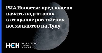 РИА Новости: предложено начать подготовку к отправке российских космонавтов на Луну - nsn.fm