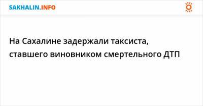 На Сахалине задержали таксиста, ставшего виновником смертельного ДТП - sakhalin.info - Таджикистан - Южно-Сахалинск - Невельск - район Анивский