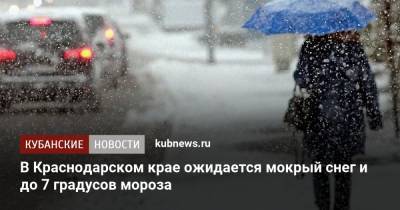 В Краснодарском крае ожидается мокрый снег и до 7 градусов мороза - kubnews.ru - Краснодарский край