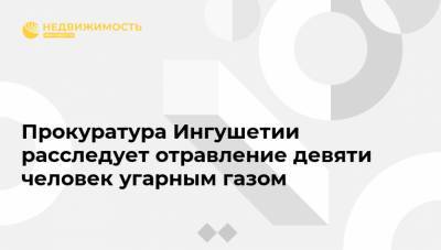 Прокуратура Ингушетии расследует отравление девяти человек угарным газом - realty.ria.ru - респ. Ингушетия - Нальчик