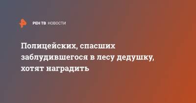 Полицейских, спасших заблудившегося в лесу дедушку, хотят наградить - ren.tv - Свердловская обл.