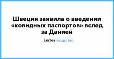 Швеция заявила о введении «ковидных паспортов» вслед за Данией - forbes.ru - Швеция - Дания