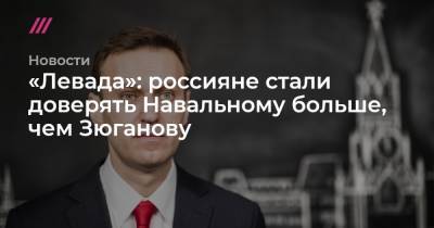 Сергей Шойгу - Владимир Путин - Алексей Навальный - Сергей Лавров - Владимир Жириновский - Михаил Мишустин - «Левада-центр»: россияне стали доверять Навальному больше, чем Зюганову - tvrain.ru