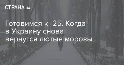 Готовимся к -25. Когда в Украину снова вернутся лютые морозы - strana.ua - Киев