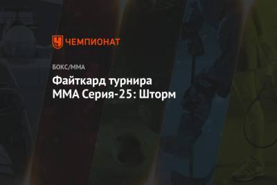 Александр Шлеменко - Файткард турнира MMA Серия-25: Шторм - championat.com - Омск