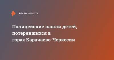 Полицейские нашли детей, потерявшихся в горах Карачаево-Черкесии - ren.tv - респ. Карачаево-Черкесия