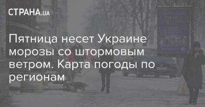 Пятница несет Украине морозы со штормовым ветром. Карта погоды по регионам - strana.ua - Киев