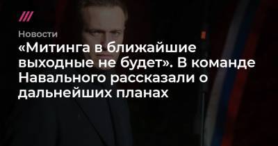 «Митинга в ближайшие выходные не будет». В команде Навального рассказали о дальнейших планах - tvrain.ru