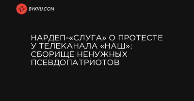 Нардеп-«слуга» о протесте у телеканала «НАШ»: сборище ненужных псевдопатриотов - bykvu.com