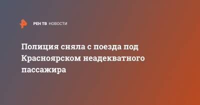 Полиция сняла с поезда под Красноярском неадекватного пассажира - ren.tv - Красноярский край - Ачинск - Красноярск - Сосновоборск