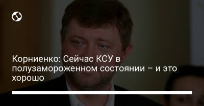 Владимир Зеленский - Александр Корниенко - Корниенко: Сейчас КСУ в полузамороженном состоянии – и это хорошо - liga.net