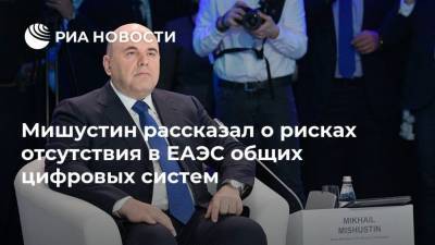 Михаил Мишустин - Мишустин рассказал о рисках отсутствия в ЕАЭС общих цифровых систем - smartmoney.one - Россия - Казахстан