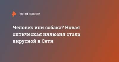 Человек или собака? Новая оптическая иллюзия стала вирусной в Сети - ren.tv