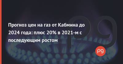 Прогноз цен на газ от Кабмина до 2024 года: плюс 20% в 2021-м с последующим ростом - thepage.ua