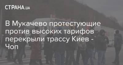 В Мукачево протестующие против высоких тарифов перекрыли трассу Киев - Чоп - strana.ua - Киев - Мукачево