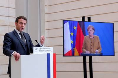 Ангела Меркель - Эммануэль Макрон - Макрон поддержал позицию Германии по «Северному потоку-2» - lenta.ru