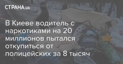 В Киеве водитель с наркотиками на 20 миллионов пытался откупиться от полицейских за 8 тысяч - strana.ua - Киев