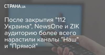 Владимир Зеленский - Петр Порошенко - Евгений Мураев - После закрытия "112 Украина", NewsOne и ZIK аудиторию более всего нарастили каналы "Наш" и "Прямой" - strana.ua - Запрет