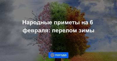 Народные приметы на 6 февраля: перелом зимы - news.mail.ru
