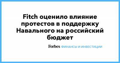 Алексей Навальный - Антон Силуанов - Fitch оценило влияние протестов в поддержку Навального на российский бюджет - forbes.ru